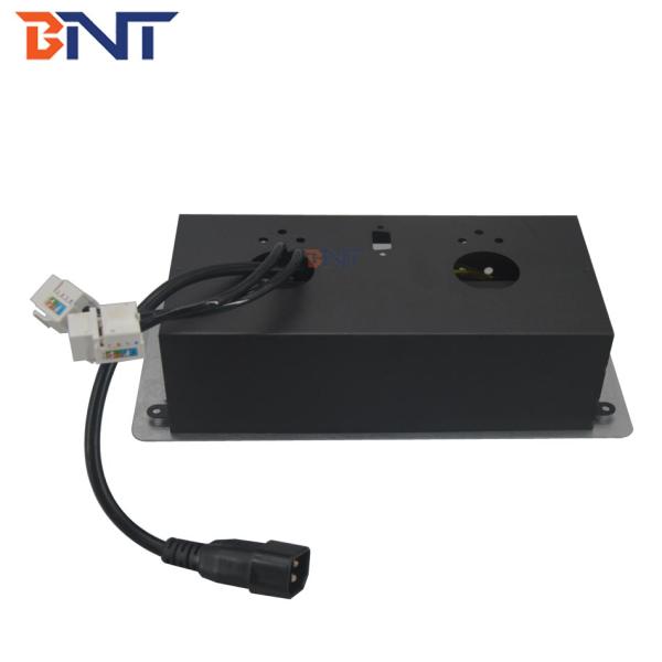 Multi-Functional Zinc Alloy/Iron Office Desktop Tabletop Socket Pop-up Power Socket 2 RJ45 Plug 3 AC Outlets 5A Rated Current