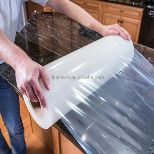 60℃ Heat Resistant Water Soluble PE Protective Film for Marble Granite Leaves No Residue