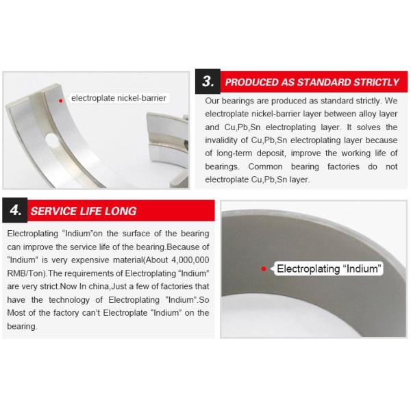 Excavator Komatsu 4D94E Engine Main Bearing / Conrod Bearing YM729900-02800