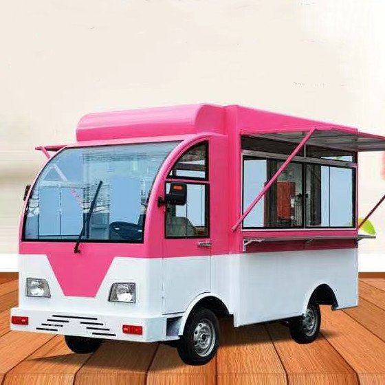 40kms per hour Vacuum Tire Ice Cream Food Cart for Customized Mobile Catering