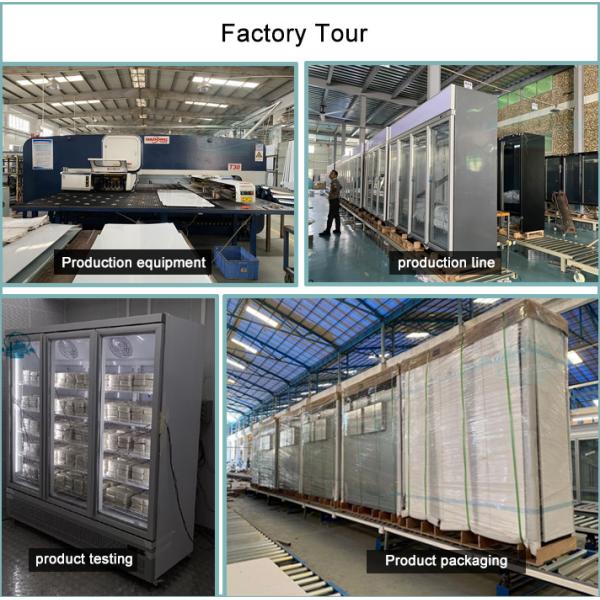 Commercial 4 Glass Doors Beverage Display Fridge With Digital Temperature Controller