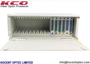 China 4U Rack Mountable Fiber Optic Splitter ODF Patch Panel 1*2 1*4 1*8 1*16 1*32 LGX Type on sale