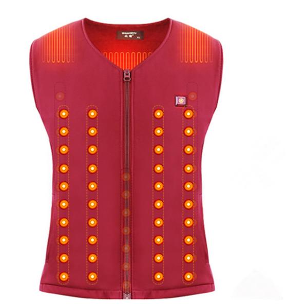 V Neck Rechargeable Heated Vest 7.4V 4400mAh Thermal Vests Ladies Spandex / Polyester