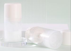 Quality 30ml 50ml White Airless Pump Bottle Round Shape PP Serum Bottle wholesale