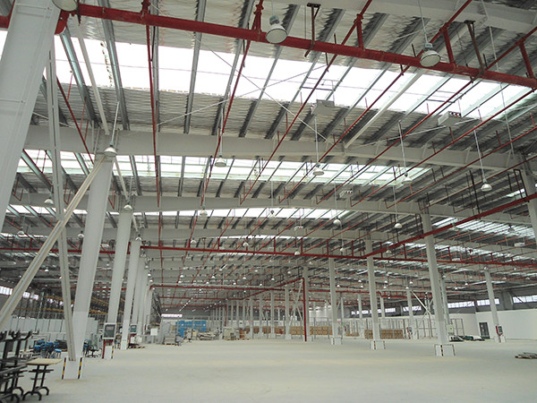 Modern Steel Frame Workshop Customized Large Span Use Space