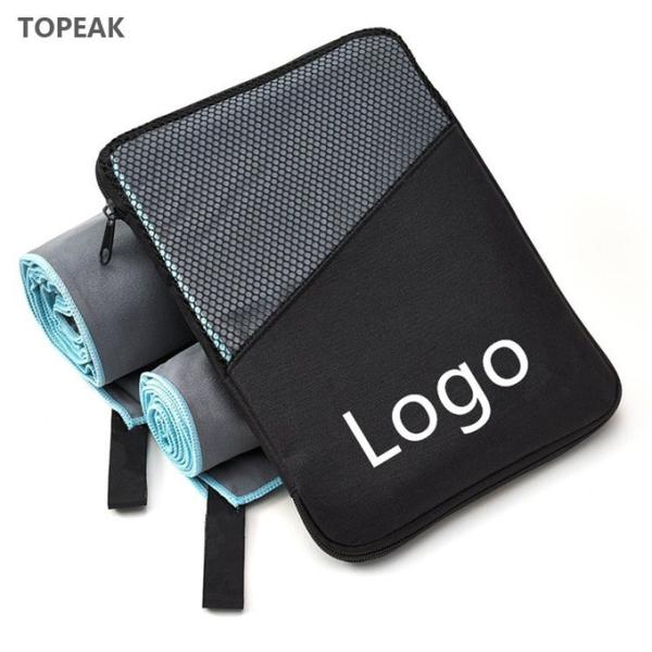 Blue Suede Microfiber Travel Towel Camping Sports 40x80cm