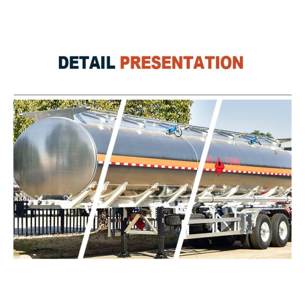 Stainless Steel 2 Axles Liquid Storage Semi Trailer Large Fuel Tank Trailer 29800Kg Loading Capacity
