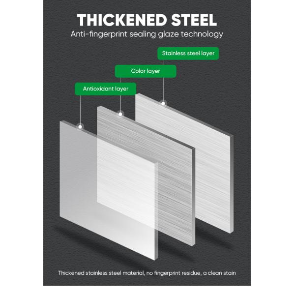 40L Stainless Steel Induction Garbage Bin Open Top Four Classification Storage Bucket Kitchen Waste Recycling Lid