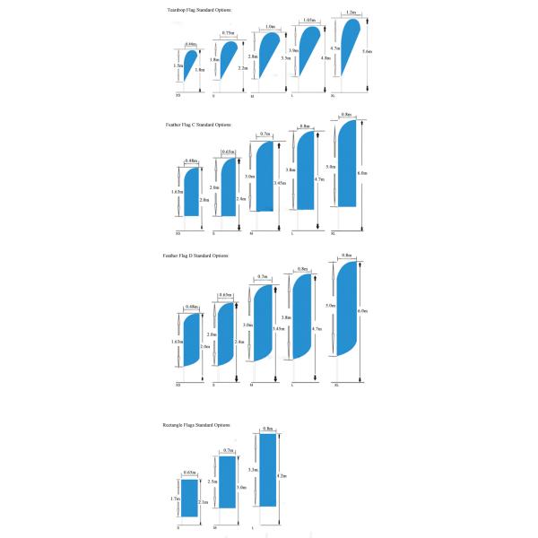 Custom 90X150CM Teardrop Flag Banners Simple Installation For Event