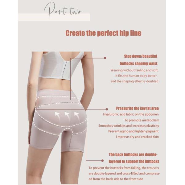 Women'S Waist Slimming Corset Postpartum Correction Pelvic Pants Polyester Shapewear