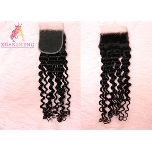 Quality Deep Wave Brazilian Human Hair 4x4 Lace Closure wholesale