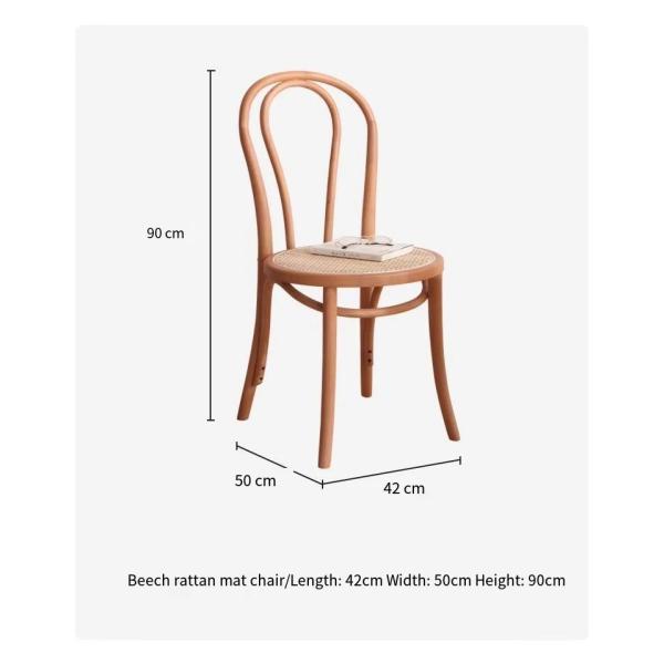 Restaurant Wood And Rattan Dining Chairs ODM Natural Wood Dining Chairs