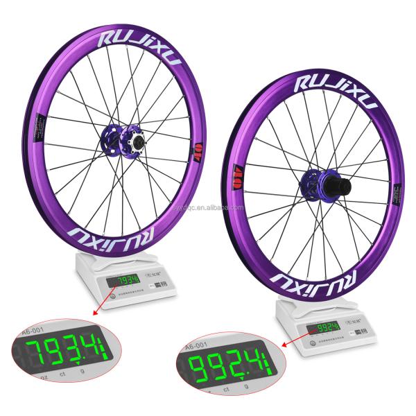 Purple 20 Inch Bike Wheelset Disc Brakes 20" 451 Wheelset 120 Rings Side Mounted Hub
