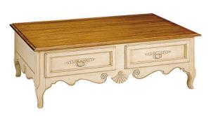 Quality Oak Wood Hand Carved Flower Gilding Hotel Coffee Table / Modern End Tables wholesale