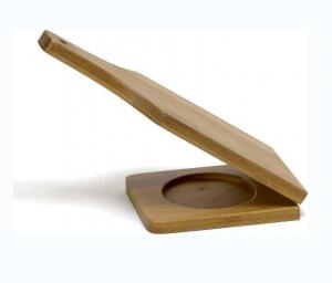 China Mini Natural Bamboo Plantain Masher Wooden Folding Kitchen Tool on sale