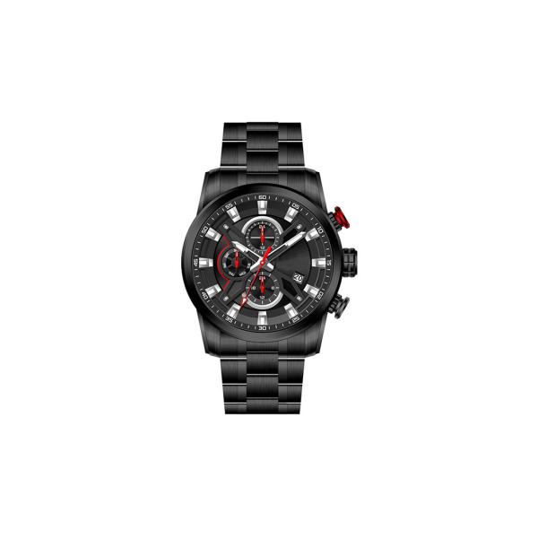 Male Anolog Quartz Wrist Stainless Steel Watch Solid SS Bracelet