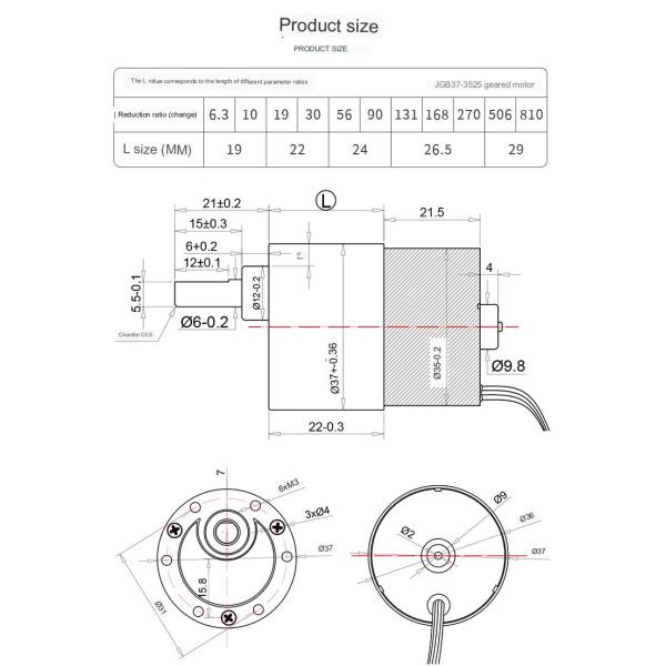24v Brushless Motor Kit 48VDC Miniature Dc Brushless Gear Motor