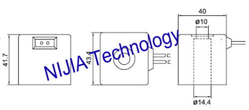 Waterproof 21W Pneumatic Solenoid Coil for Packing Machine , OD 14.4mm DC24V