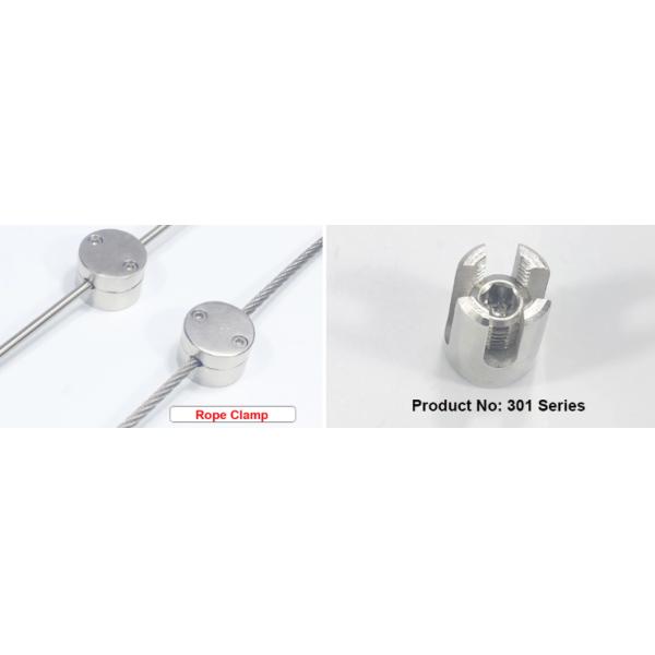 Detailed view of rope mesh connection components