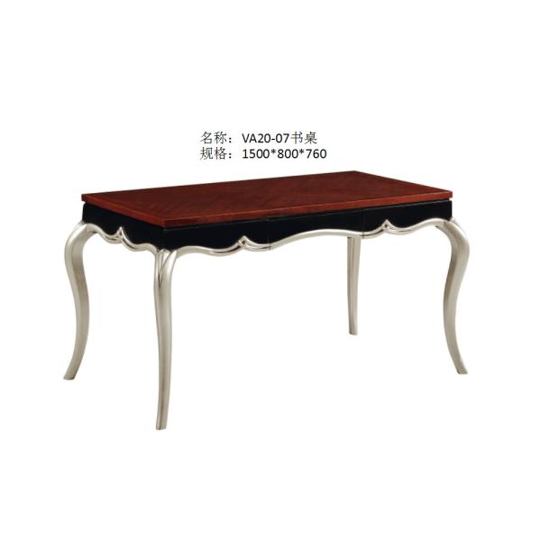 Luxury furniture for Villa house Reception table and Console cabients by Ebony wood in Glossy painting Sliver leaf
