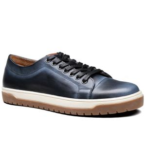 Quality Leather Round Toe Mens Lace Up Sneakers Fashion Mens Skateboard Shoes wholesale