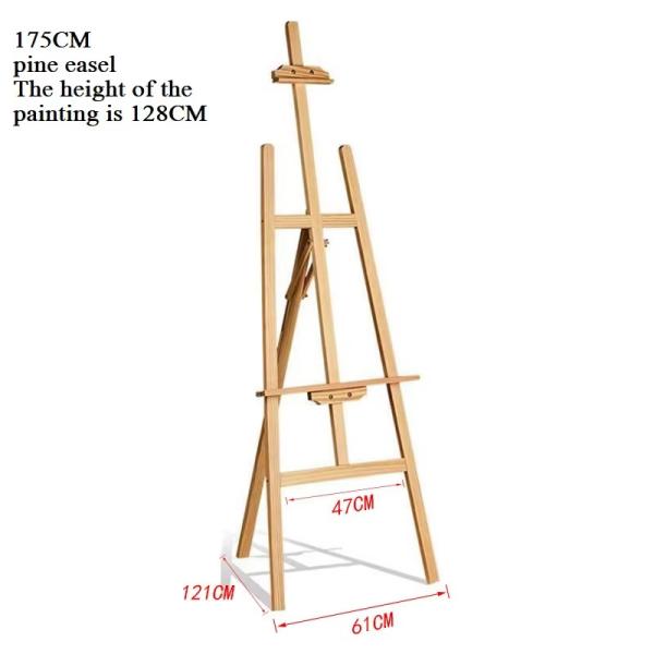 25"H Basic Tabletop Easel H Frame Sturdy Desktop Pine Wood Art Easel Adjustable