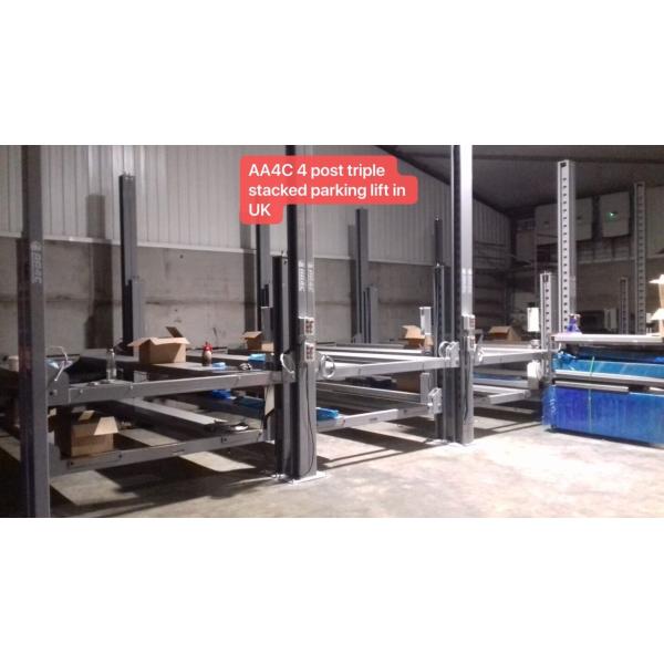 AA4C 4 Post Triple Car Parking Lift Auto Parking System Car Storage System