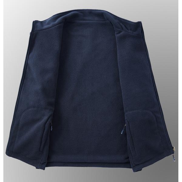 Multi Pockets Cargoes Waistcoat Solid Color Utility Zipper Sleeveless Sherpa Windbreaker Softshell Vest for Mens