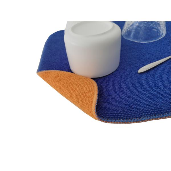 Blue Orange Microfiber Dish Mat Draining Board Mats For Counter 30x46cm