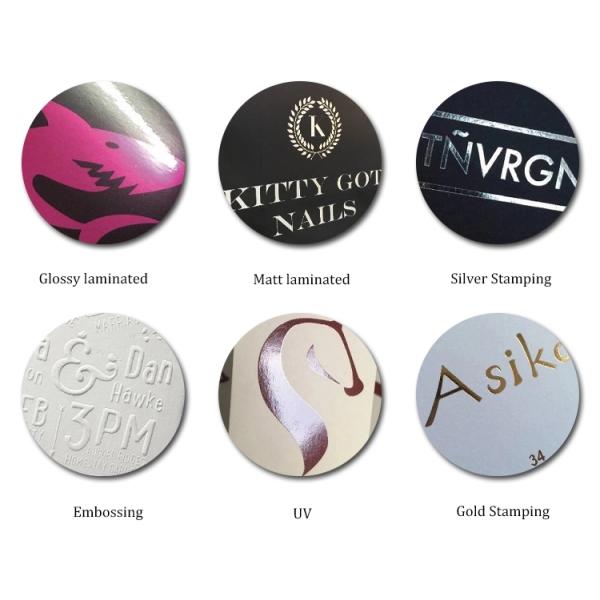 Custom UV Varnishing Label Sticker Printing For Clothing Paper Hang Tag