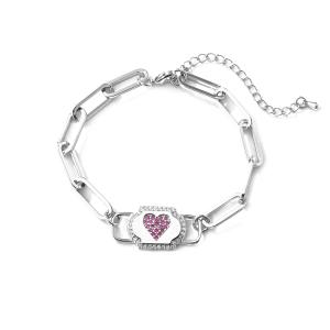 China Zircon 925 Sterling Silver Jewelry Bracelet Charm OEM ODM on sale