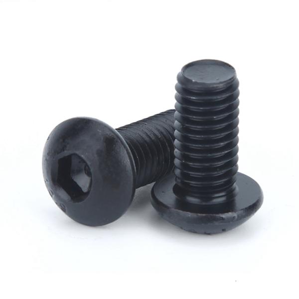 ISO Standard Pan Head 1/4-20*1/2 inch Grade 12.9 Black Hexagon Socket Screw with Full Thread and Hexagon Drive