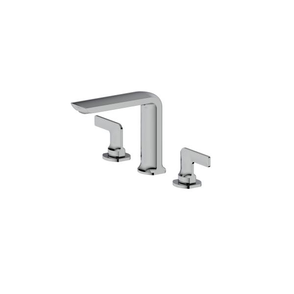 Bathroom Tap In Classic Design Two Lever Mixer Tap For Countertop Washbasins Three Hole