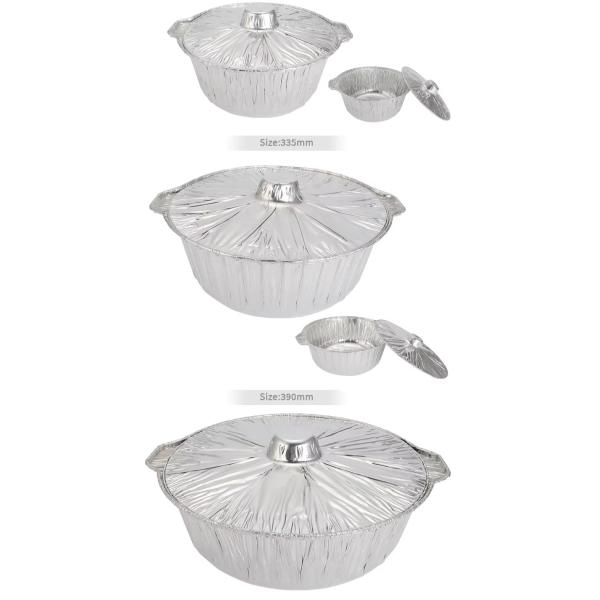 Picnic Aluminum Foil Pots Takeout Disposable Tin Foil Pan with Lids