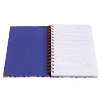 China 100GSM Spiral Paper Notebook Bound Grid Gold Foil Stamping 200 Pages 80Gram for sale