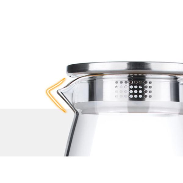 50 OZ Clear Glass Water Pitcher 304 Stainless Steel Lid OEM Service