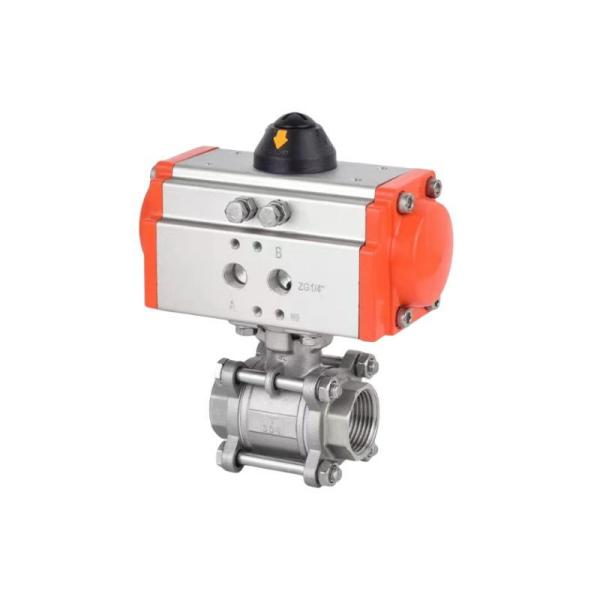 1/2&prime;&prime; to 4&prime;&prime; Threaded 3 PC Stainless Steel Pneumatic Actuator Ball Valve