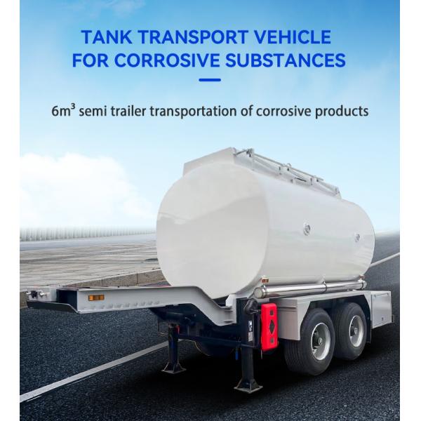 Carbon Steel 245 Chemical Liquid Tank Semi Trailer With 2 Axles 5000L Fuel Tank Trailer