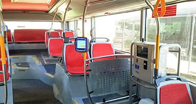 Vehicle Mounted Bus Touch Screen Payment Kiosk With Cash And Prepaid Cards