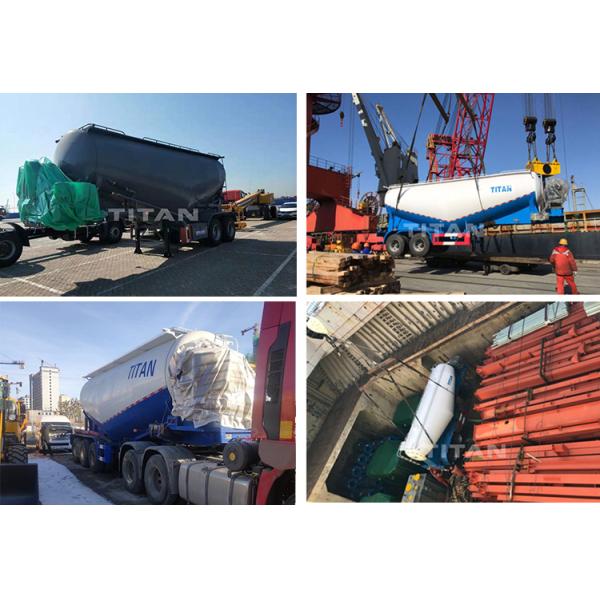 TITAN 3 Axle 45cbm Fly Ash Powder Dry Bulk Cement Tank Trailer Bulker Tanker for Sale
