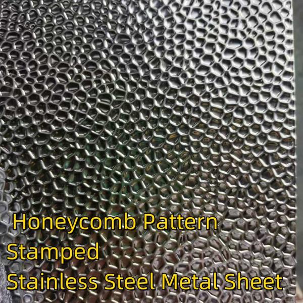 Stainless Steel Decorative Material Honeycomb Pattern Stamped Stainless Steel Metal Sheet for Wall Metal Decorative Panel