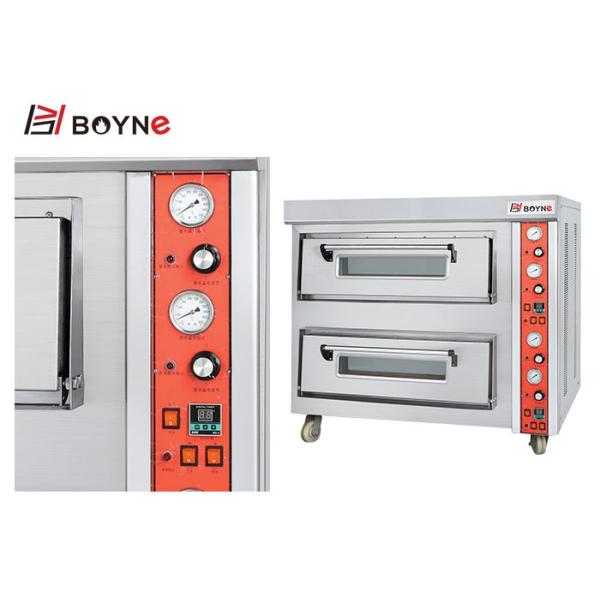20~500°C High Temperature Stainless Steel Commercial Gas Two Deck Pizza Oven