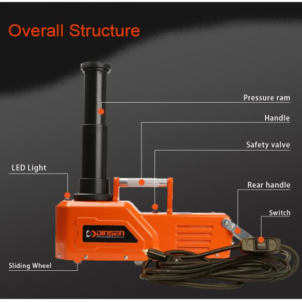 Pick Up Truck 10 Ton Hydraulic Jack 200-520mm Lift Range With 5m Power Cable