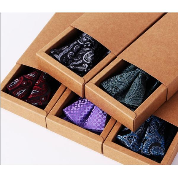 Custom knot tie flat color paper box kraft bowtie packaging paper box tie gift box