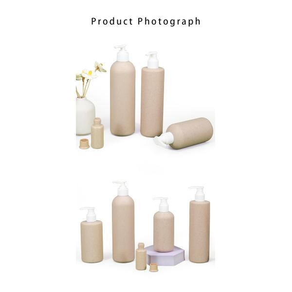 100ml-500ml Recyclable Lotion Shampoo Dispensers with Pump and Wheat Straw Body Material