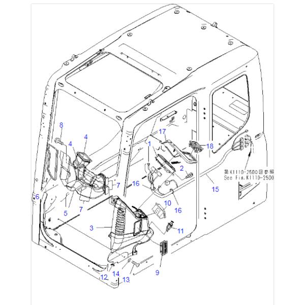 PC 7 LCD Liquid Crystal Display Screen KHS038AA1BA-B74-87-16 Excavator Parts