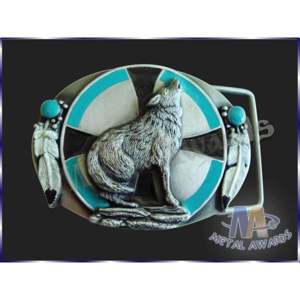 Die Casting Zinc Alloy Custom Made Metal Buckles Soft Enamel , Antique Copper Plating