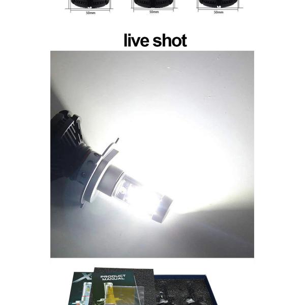 X3 Automotive LED Headlight Fanless Fog Light H4 H7 H11 9005 9006