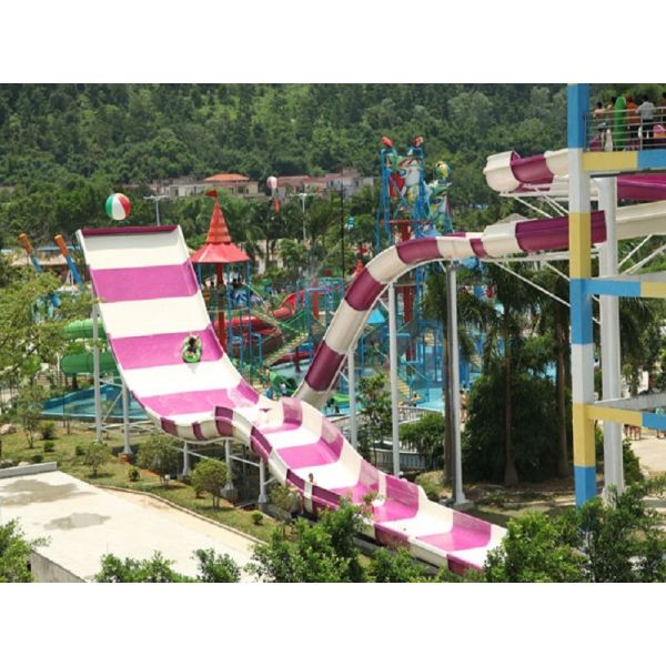 Fiberglass FRP Boomerang Indoor Water Park Slide For Children Adults