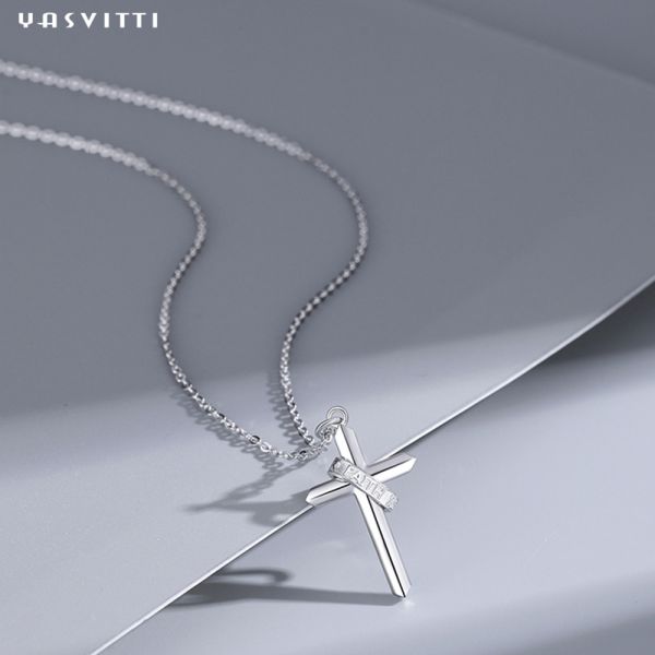 0.5M 1.92 Gram Sterling Silver Necklace Chains 24k Nickel Free Cross Chain Necklace